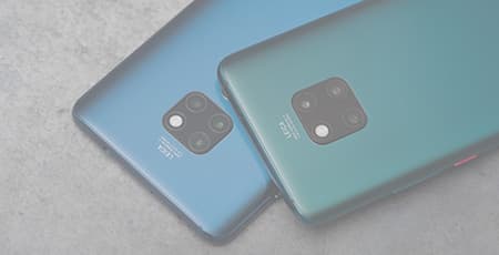Two Huawei on top of each other